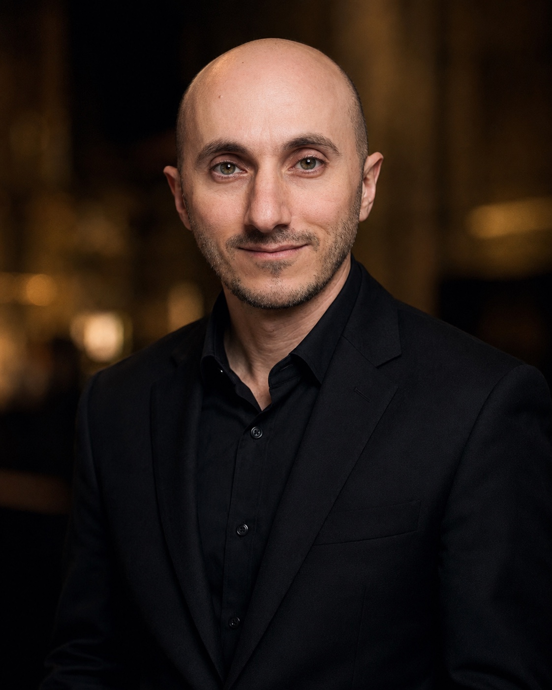 Tigran Matinyan in a black suit